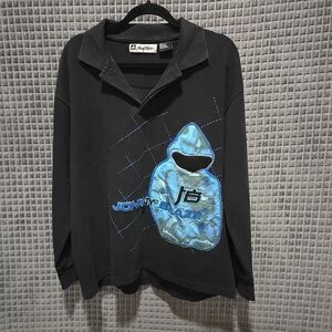 RARE Johnny Blaze Sweatshirt VTG Lg 90s Y2K Street Punk Hip Hop Skater Emo Goth